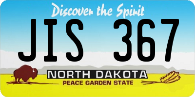 ND license plate JIS367