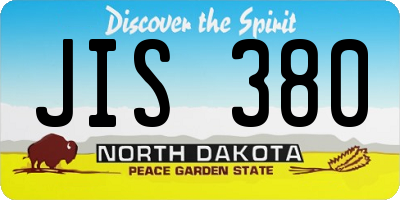 ND license plate JIS380