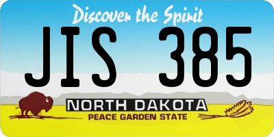 ND license plate JIS385