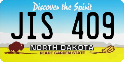 ND license plate JIS409