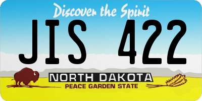 ND license plate JIS422