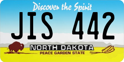 ND license plate JIS442