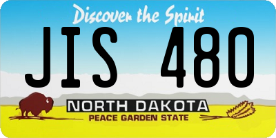ND license plate JIS480