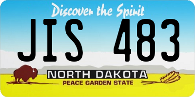 ND license plate JIS483
