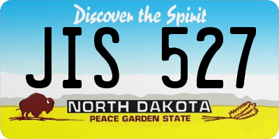ND license plate JIS527