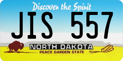 ND license plate JIS557