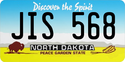 ND license plate JIS568