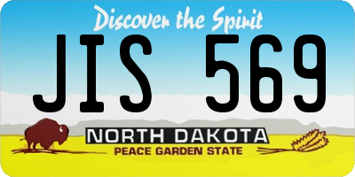 ND license plate JIS569
