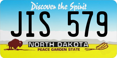ND license plate JIS579