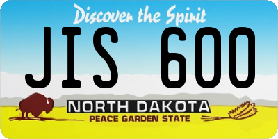 ND license plate JIS600