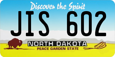 ND license plate JIS602
