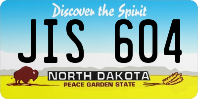ND license plate JIS604