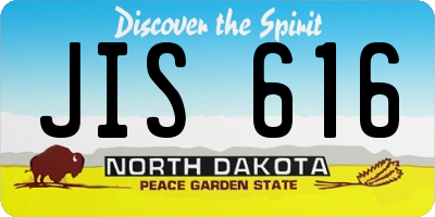 ND license plate JIS616