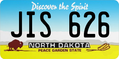 ND license plate JIS626