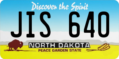 ND license plate JIS640