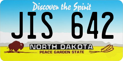 ND license plate JIS642