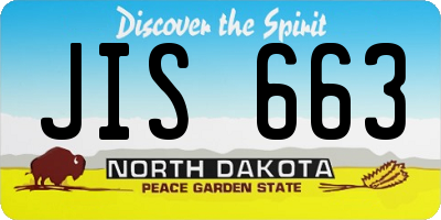 ND license plate JIS663