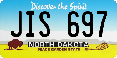 ND license plate JIS697