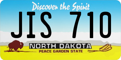 ND license plate JIS710