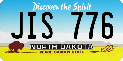 ND license plate JIS776
