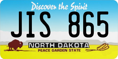 ND license plate JIS865