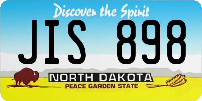 ND license plate JIS898