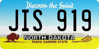 ND license plate JIS919