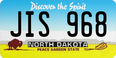 ND license plate JIS968