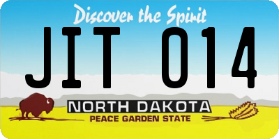 ND license plate JIT014