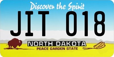 ND license plate JIT018
