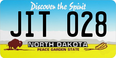 ND license plate JIT028