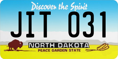 ND license plate JIT031