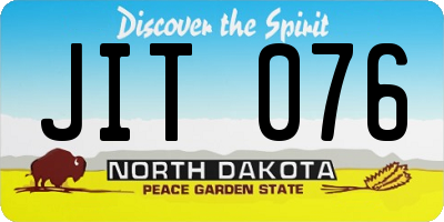 ND license plate JIT076
