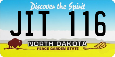 ND license plate JIT116