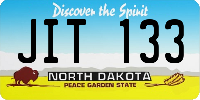 ND license plate JIT133