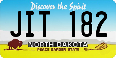 ND license plate JIT182
