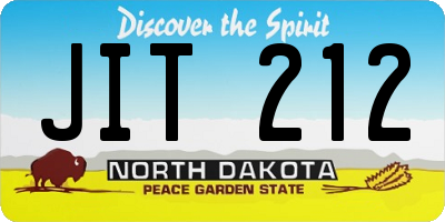 ND license plate JIT212