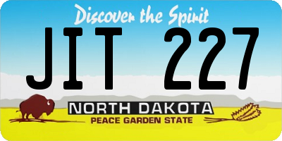 ND license plate JIT227