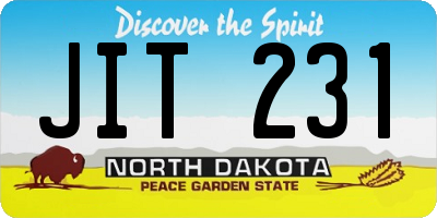 ND license plate JIT231