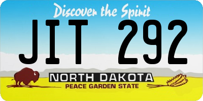 ND license plate JIT292
