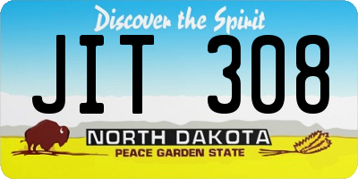 ND license plate JIT308