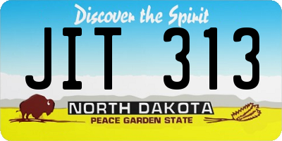 ND license plate JIT313