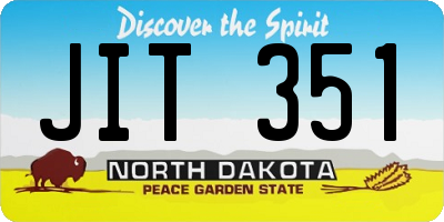 ND license plate JIT351