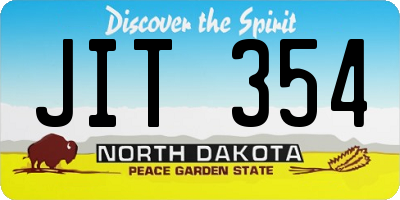 ND license plate JIT354