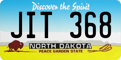 ND license plate JIT368