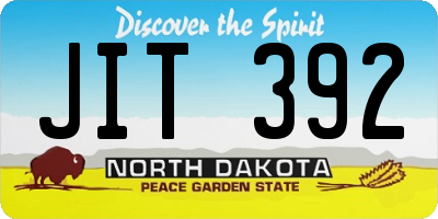 ND license plate JIT392