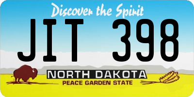 ND license plate JIT398