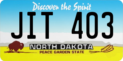 ND license plate JIT403