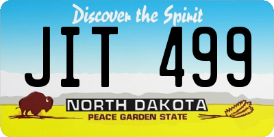 ND license plate JIT499