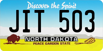 ND license plate JIT503